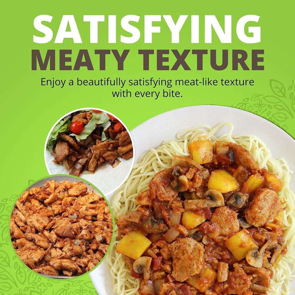 Plant Basics 14g protein per serving supports a protein-rich vegan meal.