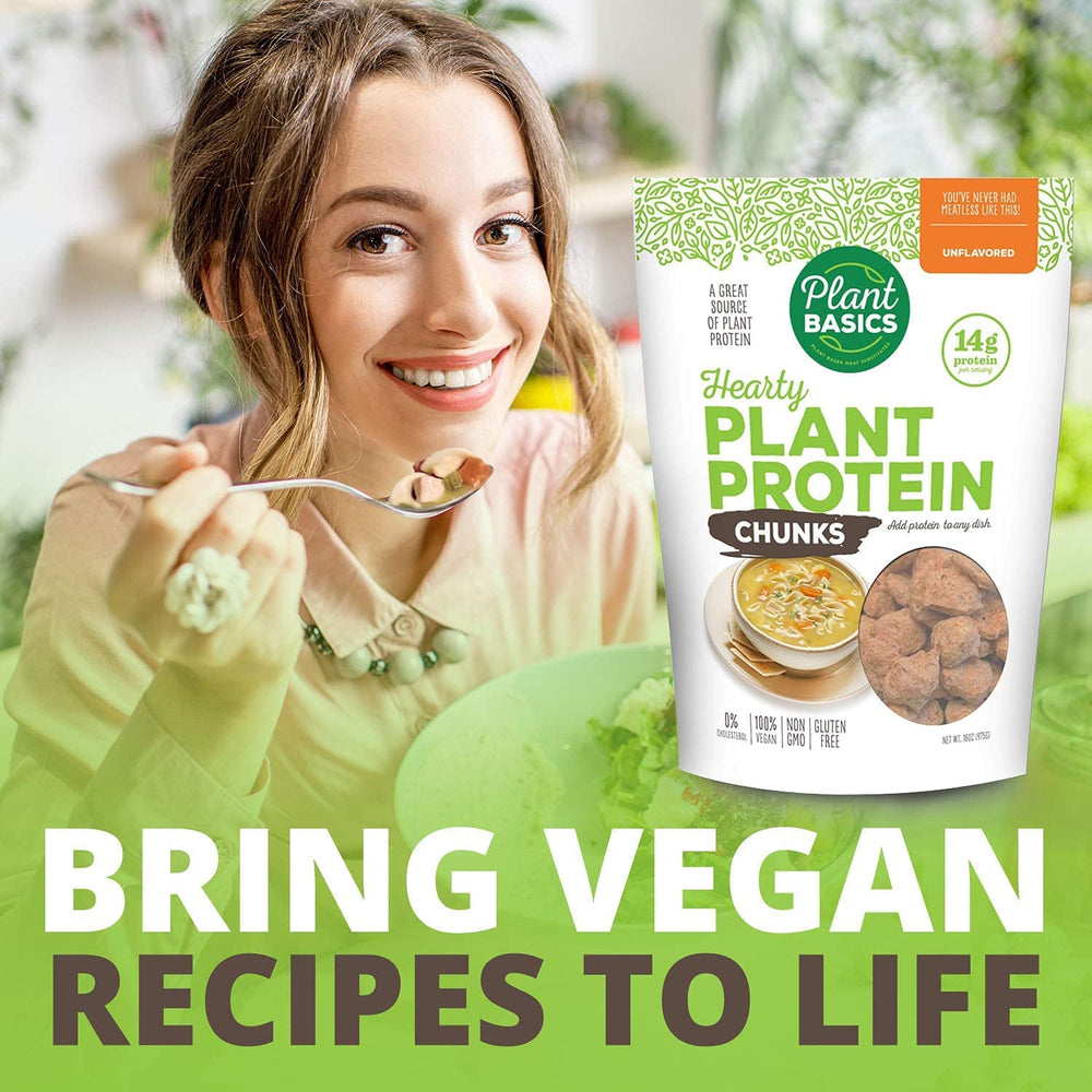 Plant Basics Vegan Meat Substitute ready for versatile recipes.