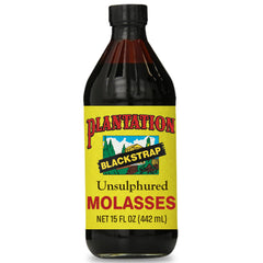 Plantation Blackstrap Molasses 15 oz bottle front view for unsulphured flavor