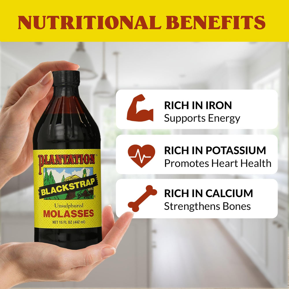 Plantation Blackstrap Molasses 15 oz in gingerbread dough for depth