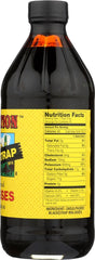 Plantation Molasses Blackstrap 15 oz jar closeup shows rich dark syrup.
