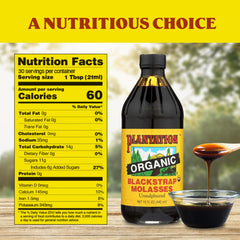 Plantation Organic Blackstrap Molasses bottle pour for beverages