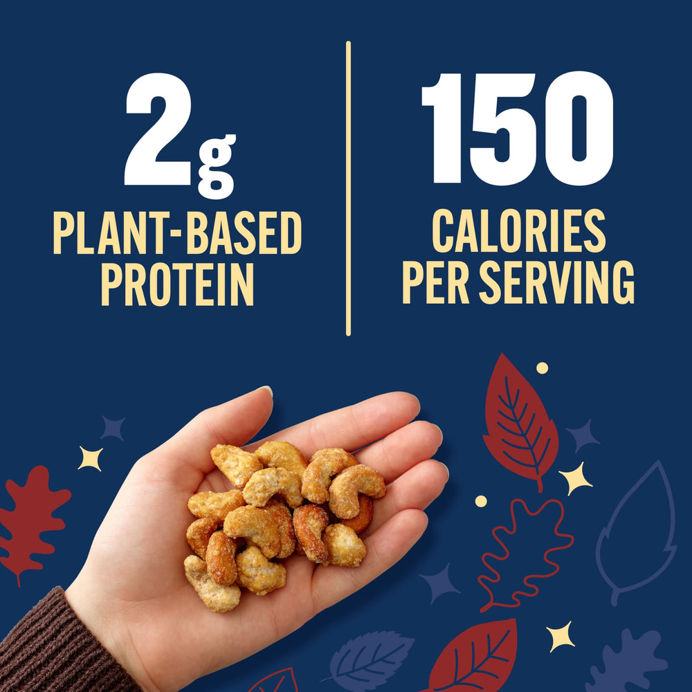 Kettle roasted Planters Apple Cider Donut Cashews detail