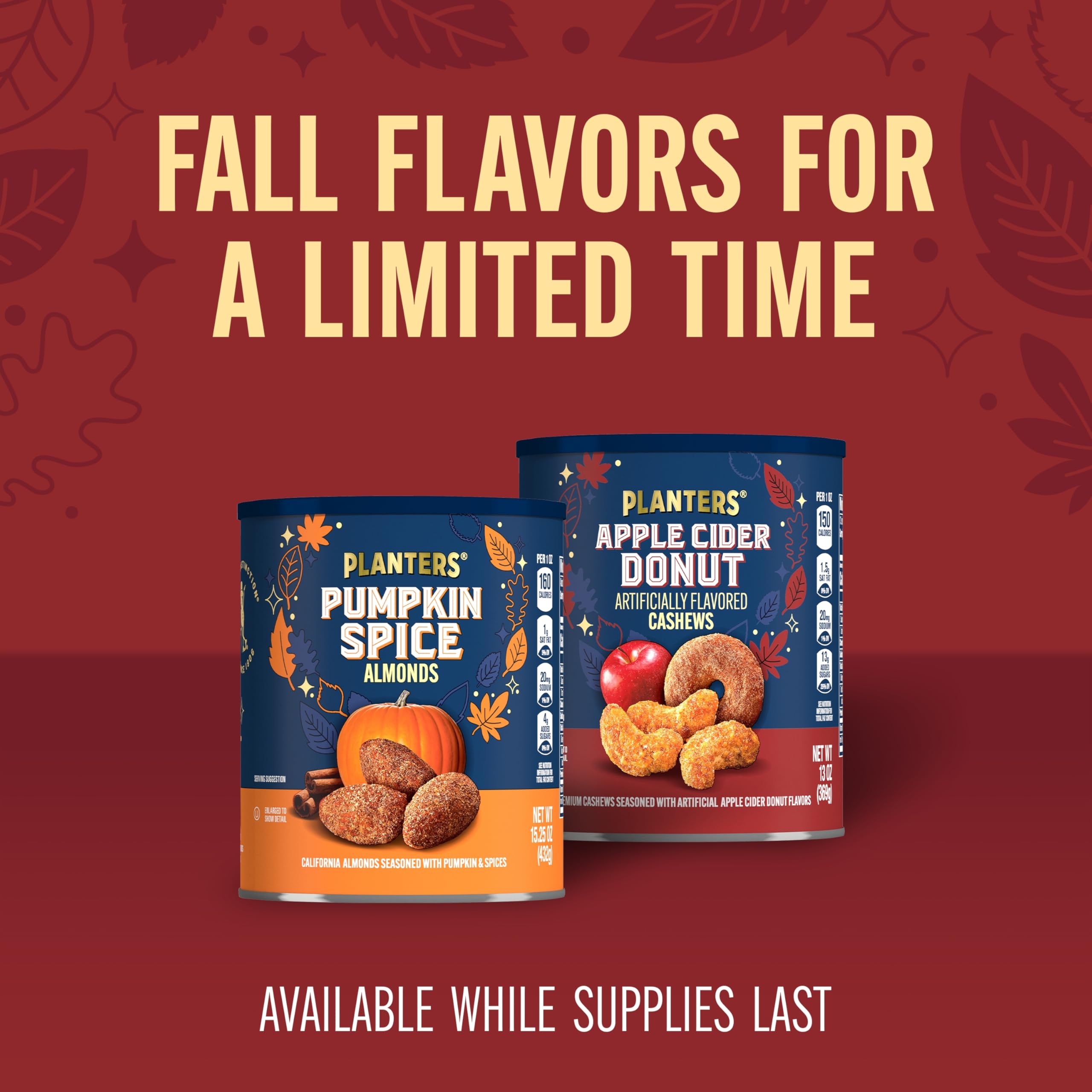 Planters Apple Cider Donut Cashews ideal for on the go snacking