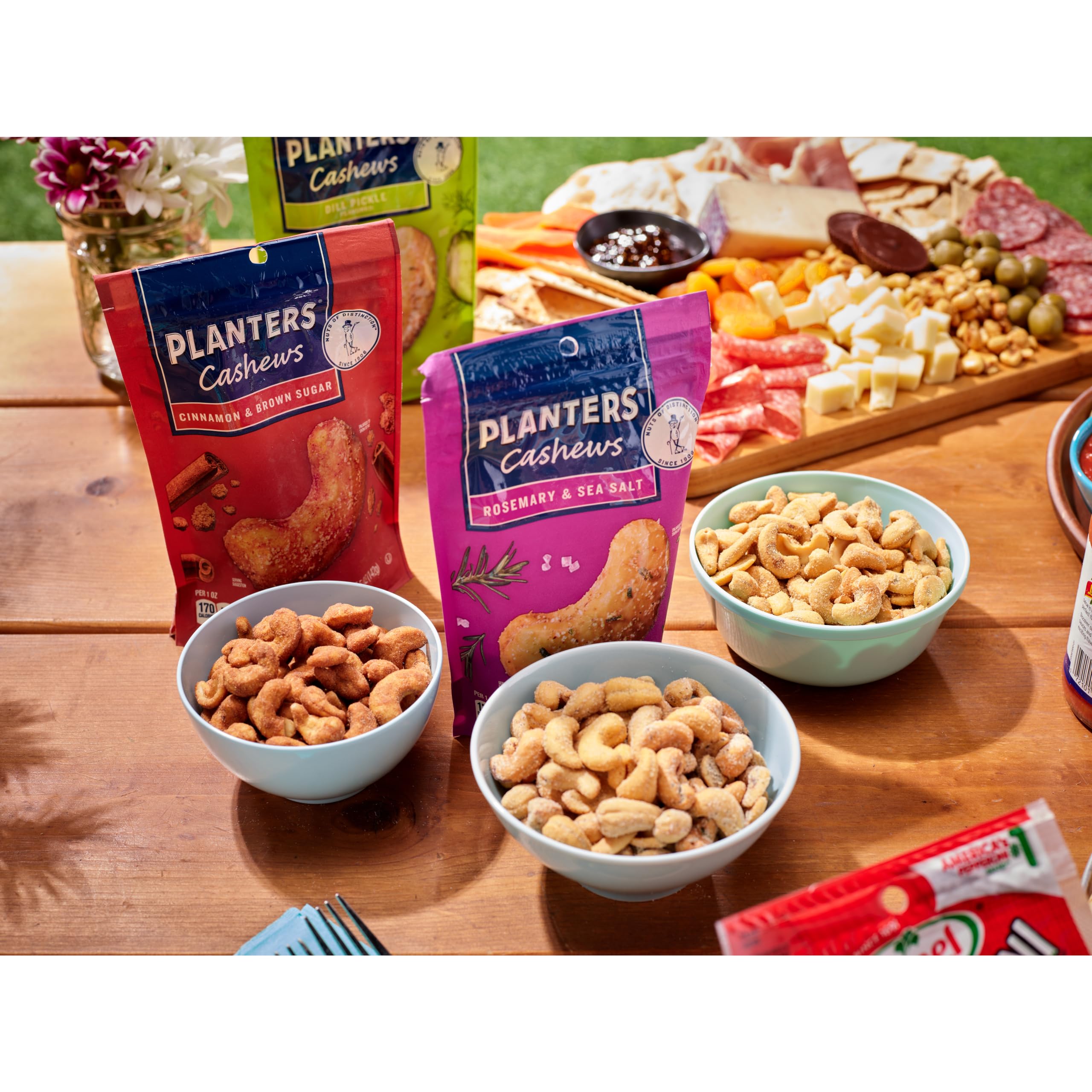 PLANTERS cashews cinnamon and brown sugar party platter idea with shareable candied nuts