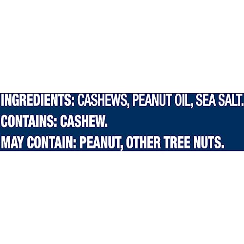Planters cashews with sea salt for savory, ready-to-eat snack