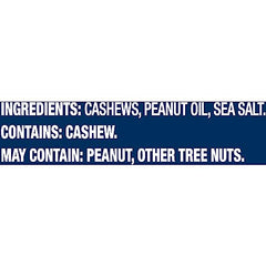 Planters cashews with sea salt for savory, ready-to-eat snack