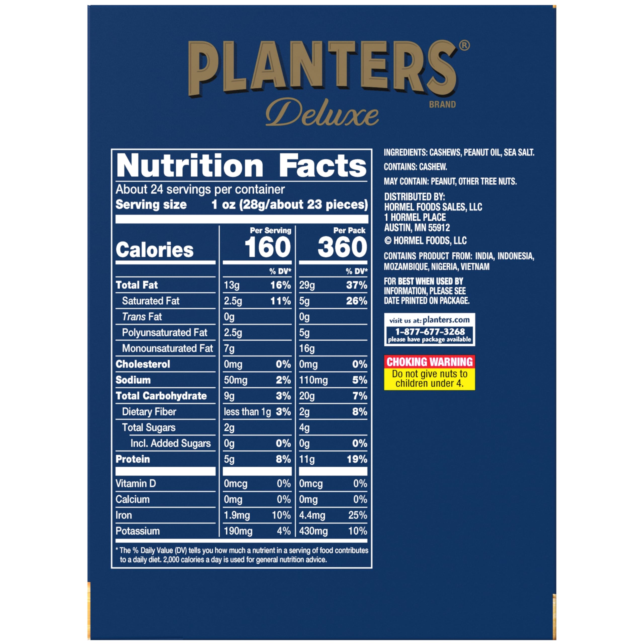 Planters Deluxe Cashews crunchy texture, perfect for movie nights and gatherings
