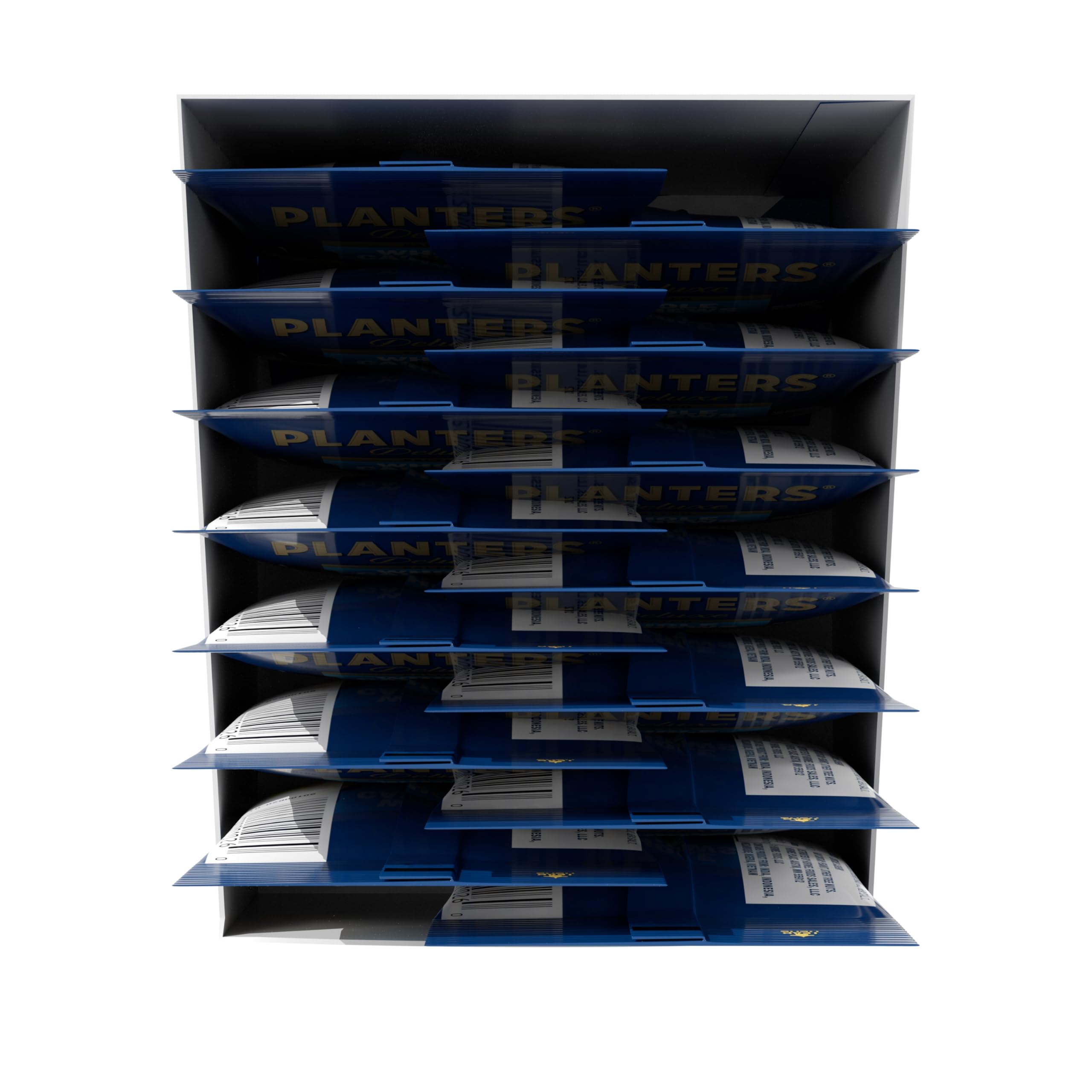 Planters Deluxe Cashews on store shelf, trusted brand quality