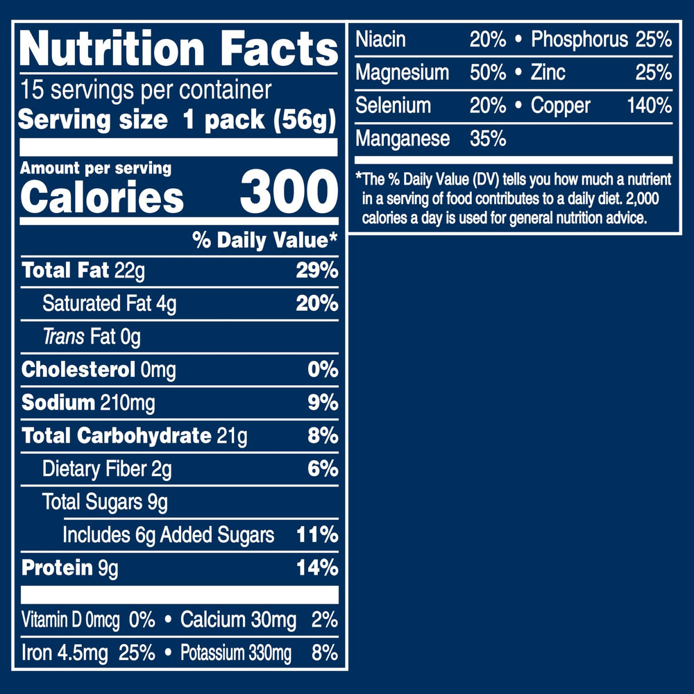 PLANTERS Deluxe Honey Roasted Cashews bags-closeup emphasizes crisp texture