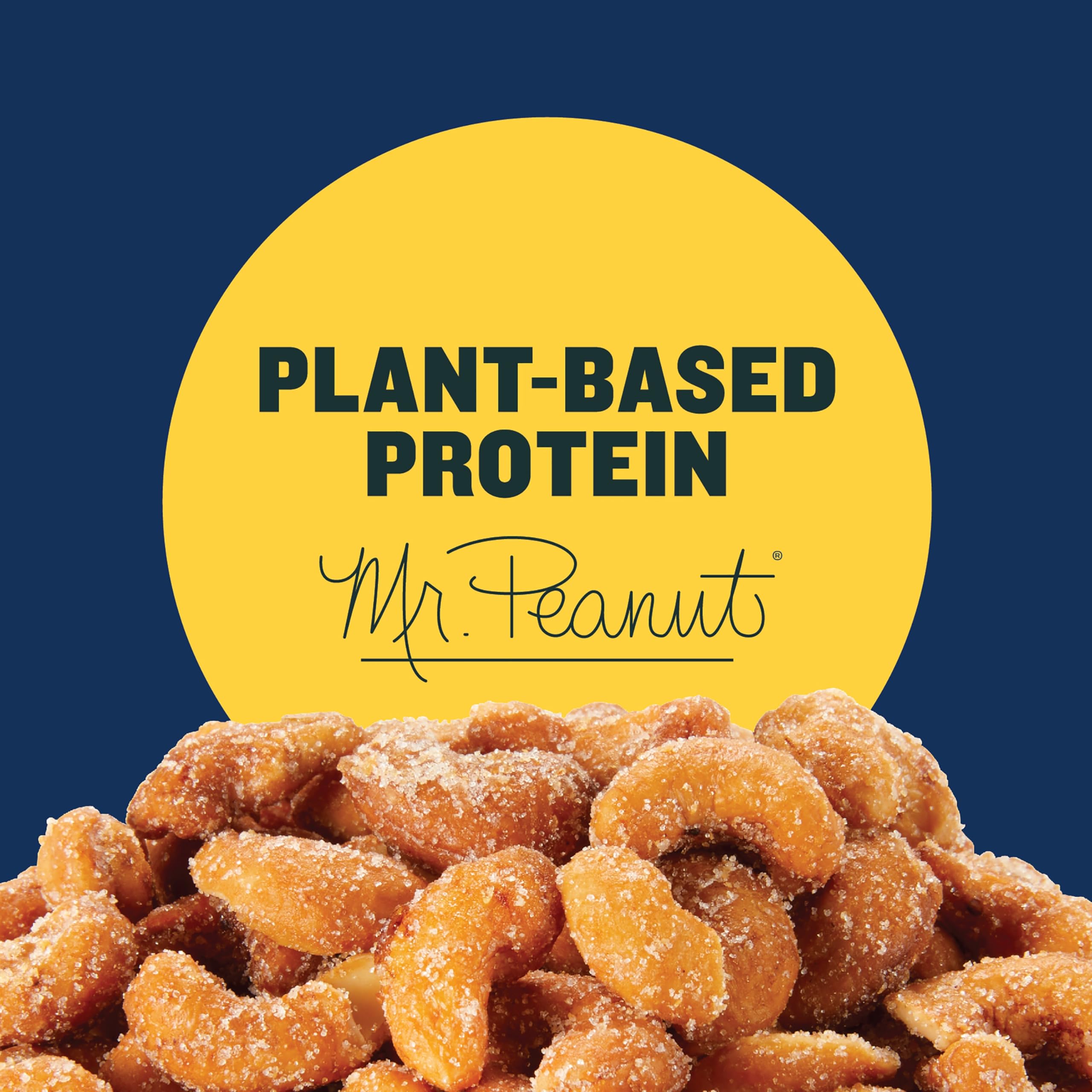 PLANTERS Deluxe Honey Roasted Cashews honey glaze and sea salt details