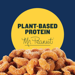 PLANTERS Deluxe Honey Roasted Cashews honey glaze and sea salt details