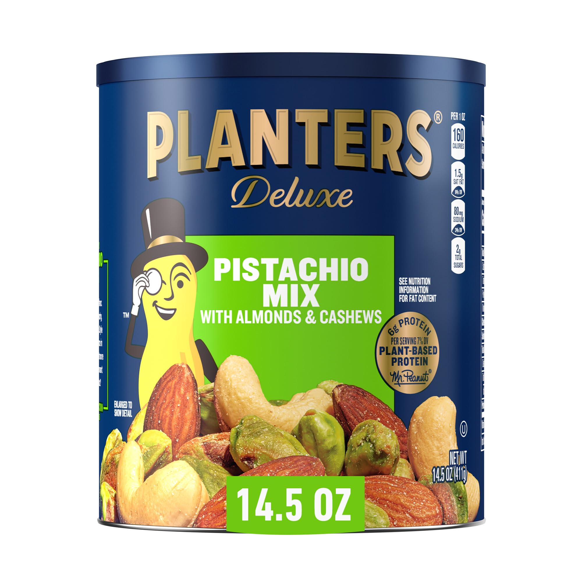 PLANTERS Deluxe Pistachio Mix with pistachios for a crunchy, satisfying snack