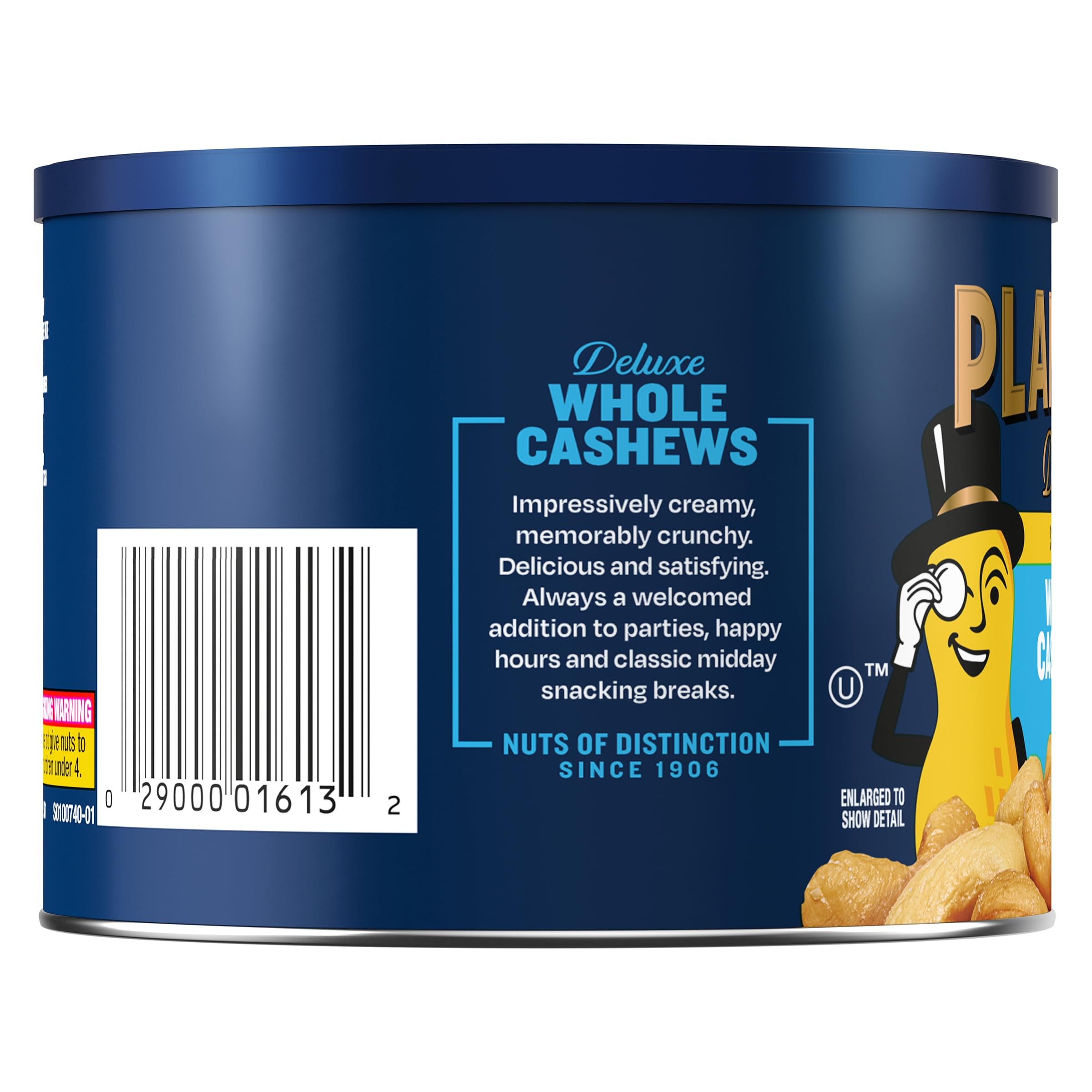 Planters Deluxe Salted Whole Cashews ingredients list highlights simple roasted nuts