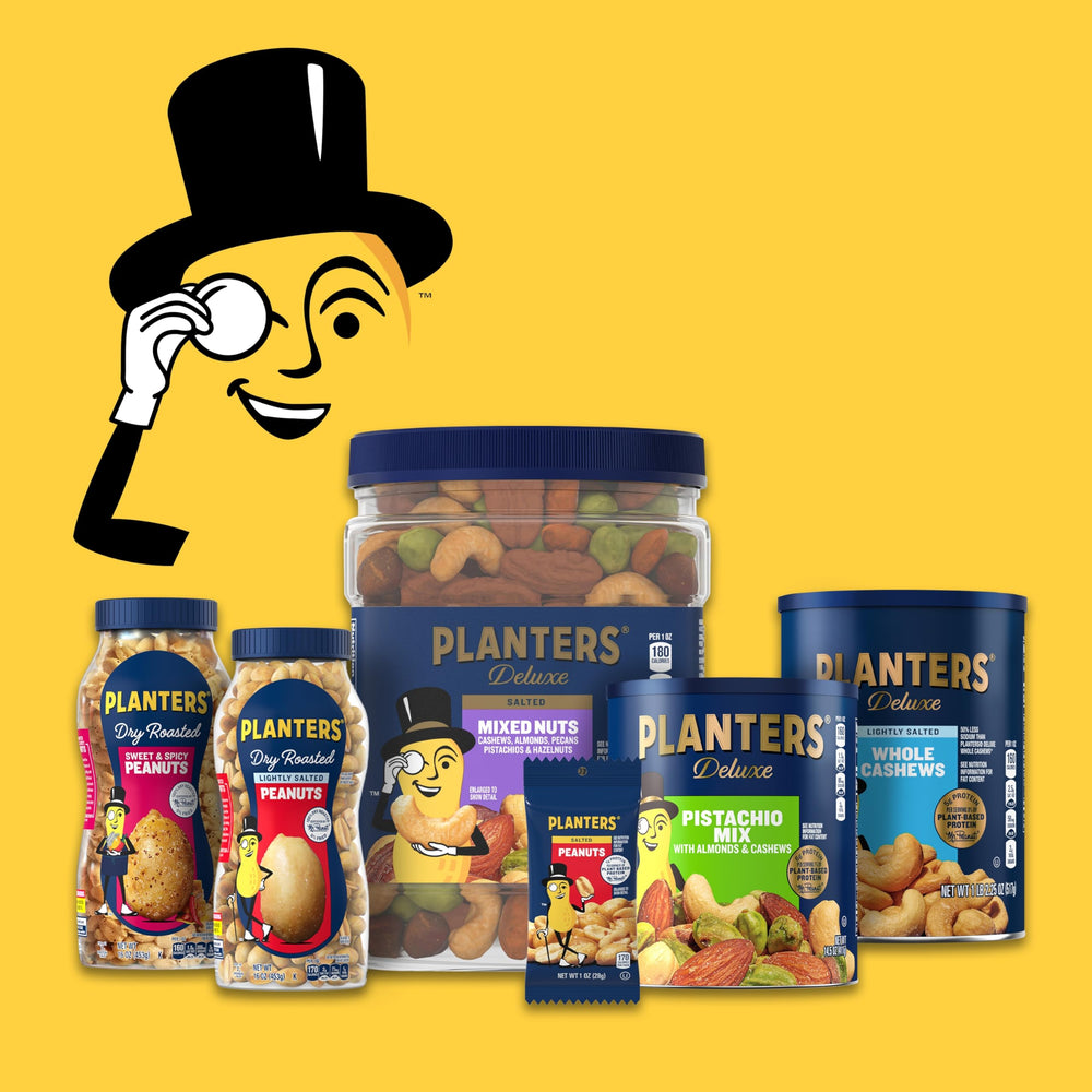 Planters Deluxe Salted Whole Cashews at a party snack table