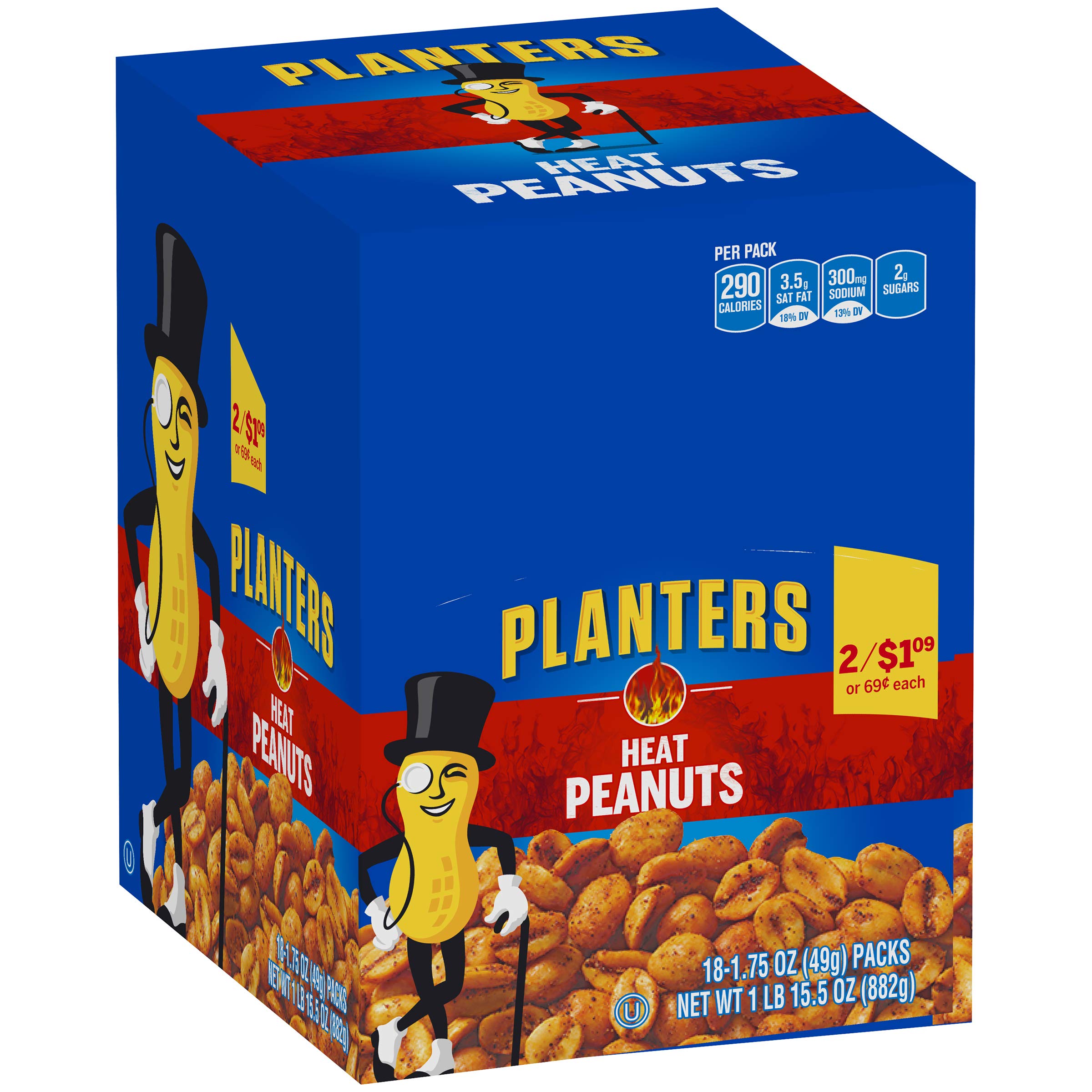Planters Heat Peanuts ideal lunchbox or car snack on the go.