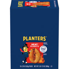 PLANTERS Heat Peanuts spicy bite image showing bold on-the-go heat for snacking