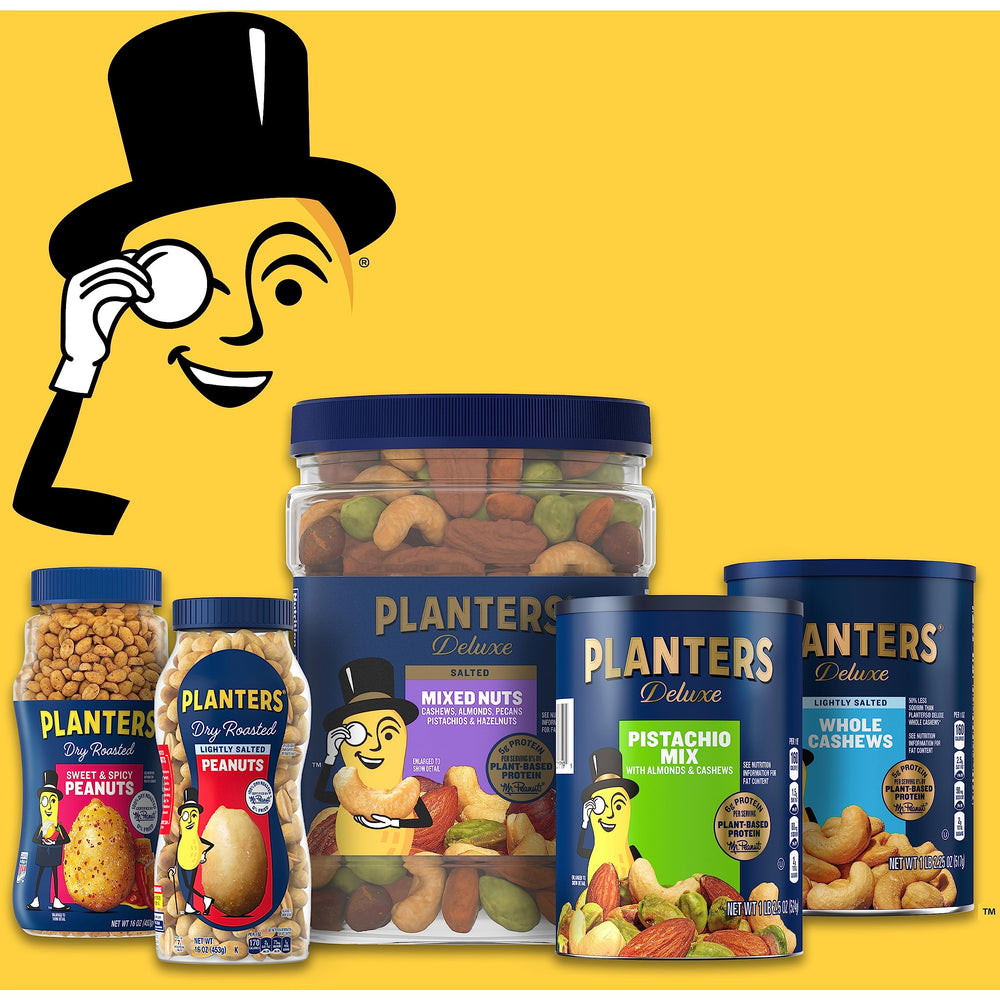 Planters Honey Roasted Peanuts bag-open reveals individually wrapped 1oz portions