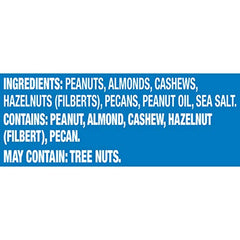 Planters Lightly Salted Mixed Nuts variety highlights almonds, cashews, and pecans for a balanced snack.
