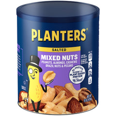 Planters Mixed Nuts peanuts with sea salt close-up for savory snacking.