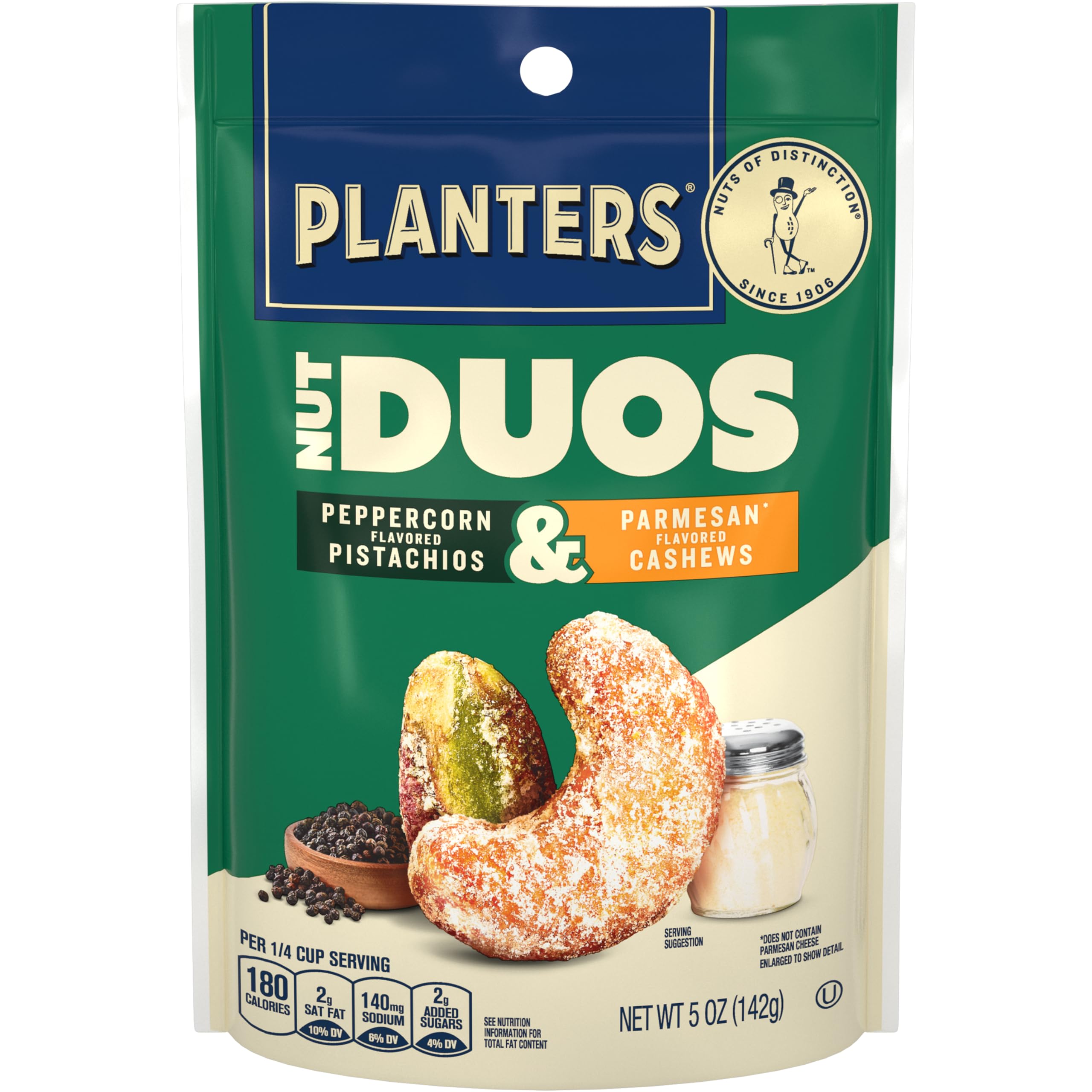 PLANTERS Nut Duos Buffalo Cashews show bold flavor and on-the-go convenience.