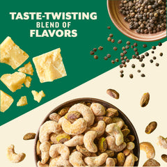 PLANTERS Nut Duos Cocoa Cashews pair rich cocoa with espresso hazelnuts.