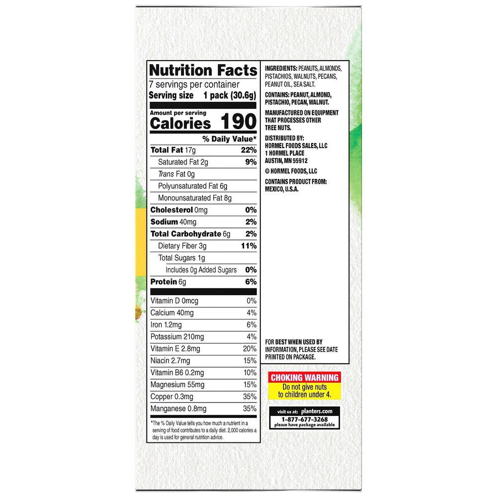 Planters NUT-rition Heart Healthy Mix on-the-go pack for travel or workouts.
