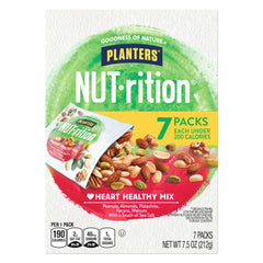 PLANTERS NUT-rition heart healthy nut mix canister showing a protein-rich snack