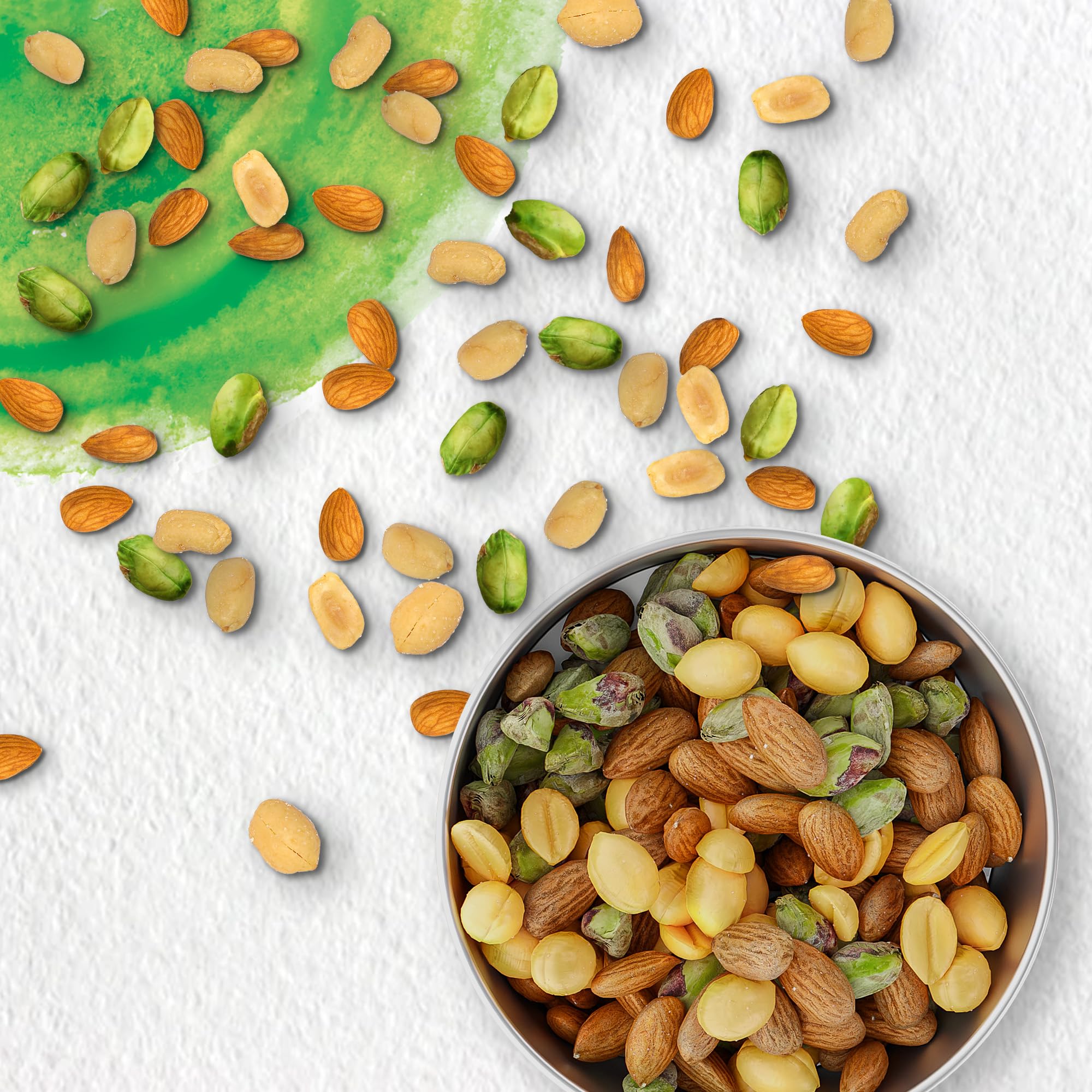 PLANTERS Nut-RITION Nut Mix box back displaying ingredients and vitamins.