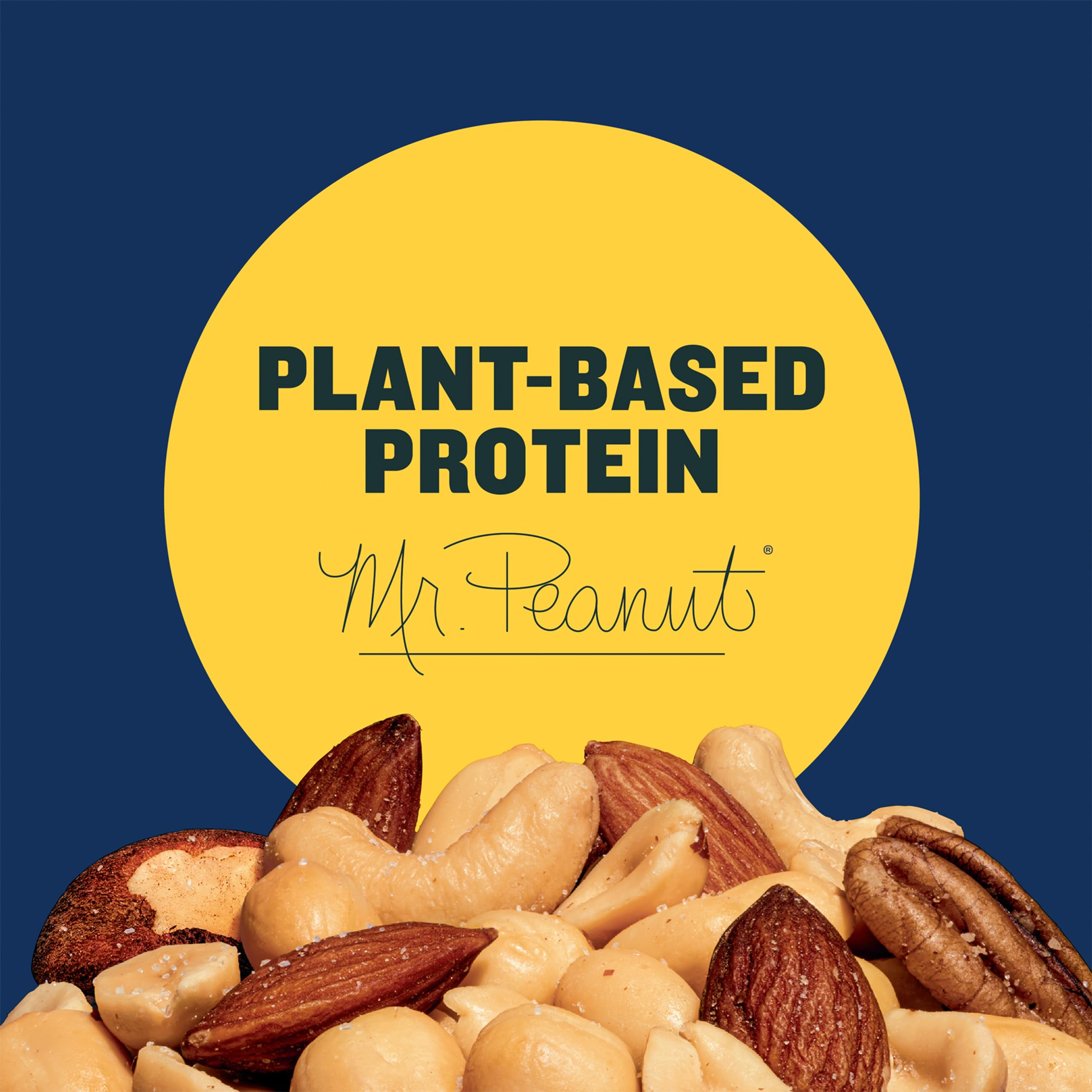 Planters party table with mixed nuts for gatherings.
