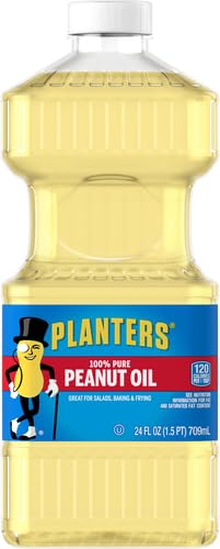 PLANTERS Peanut Oil jar with kosher symbol and USA origin label.