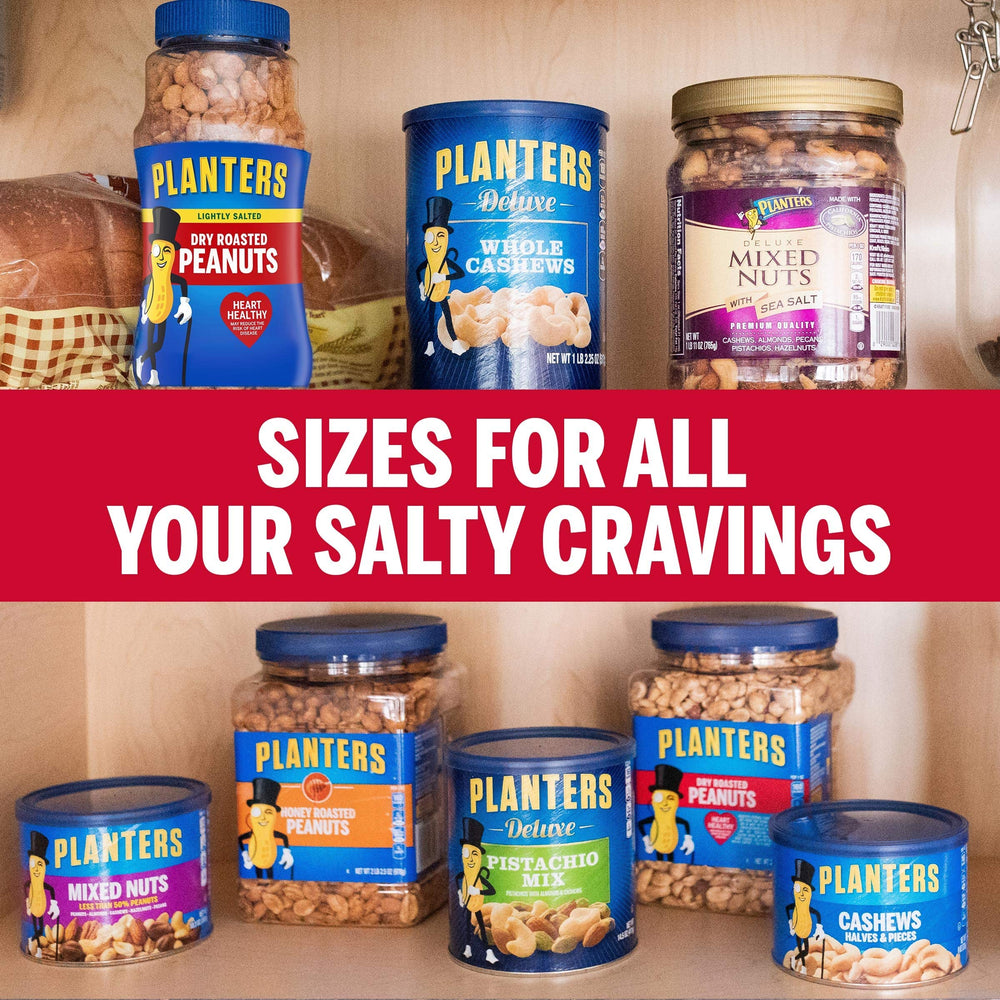 Planters dry-roasted peanuts aroma rising from a jar