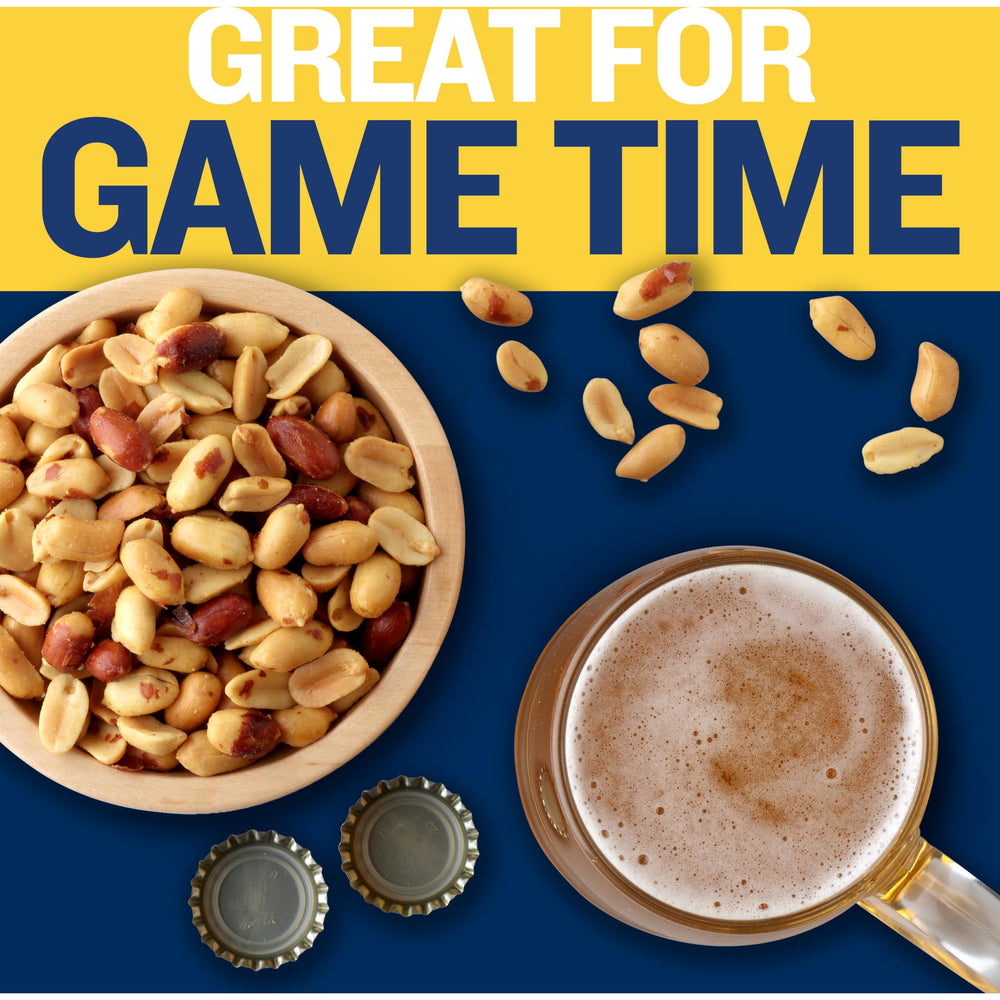 PLANTERS shareable peanuts for gatherings, easy to portion into packs.
