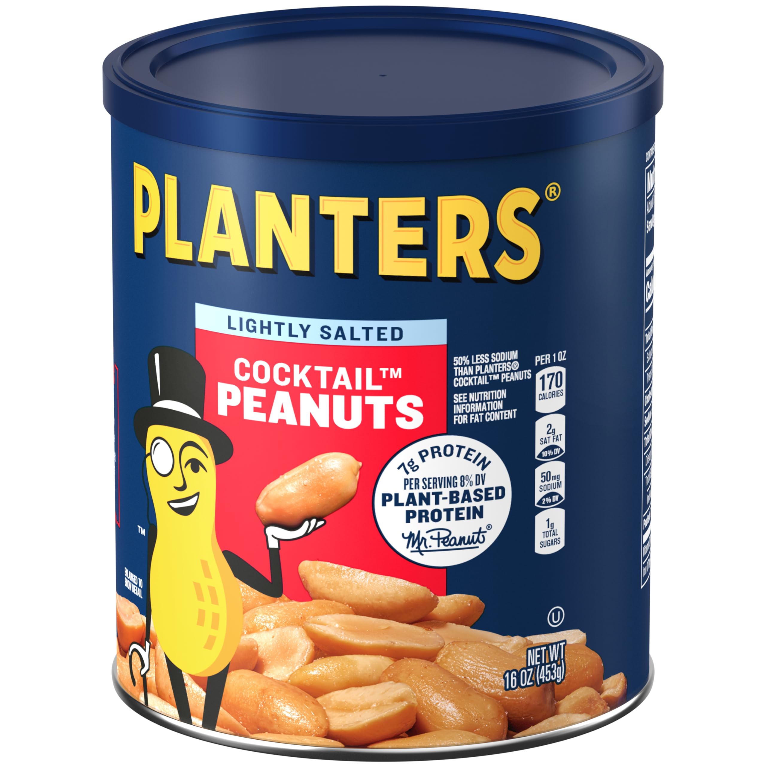 PLANTERS peanuts offer zero grams trans fat, a tasty option for mindful snacking.