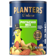 Planters Pistachio Lovers Nut Mix canister ready for on-the-go snacking