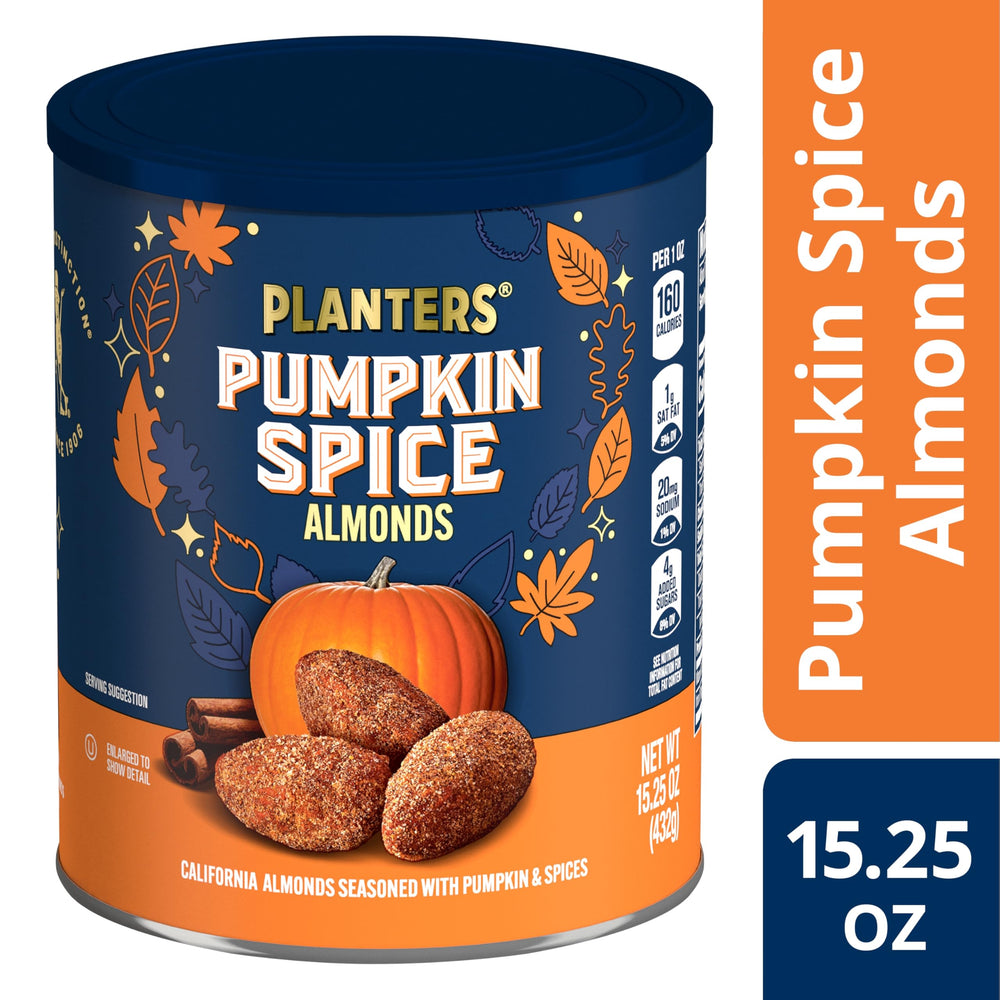 Roasted California almonds from PLANTERS with pumpkin spice flavor and crisp texture.