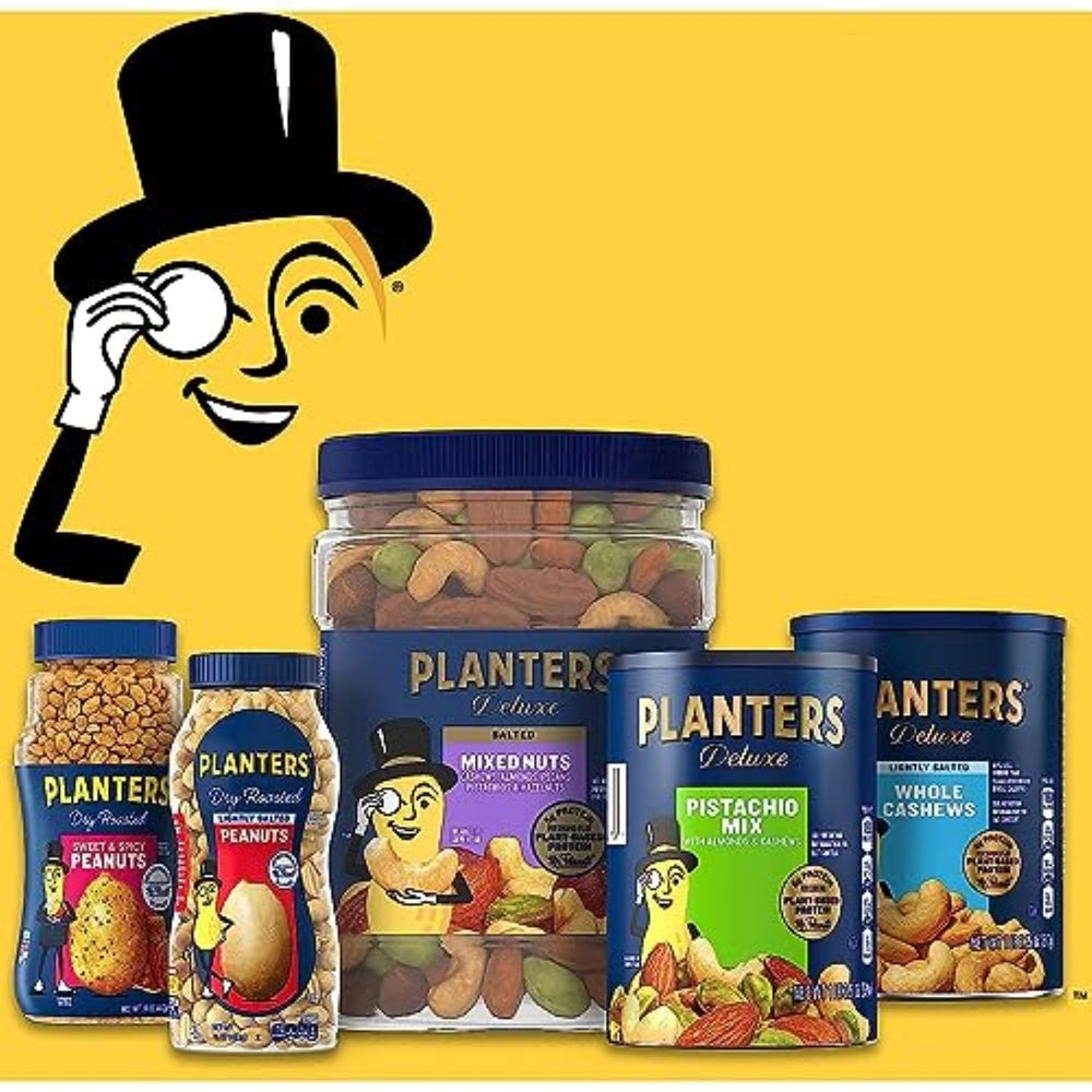 Planters Redskins Spanish peanuts served in a jar, ideal for casual snacking.