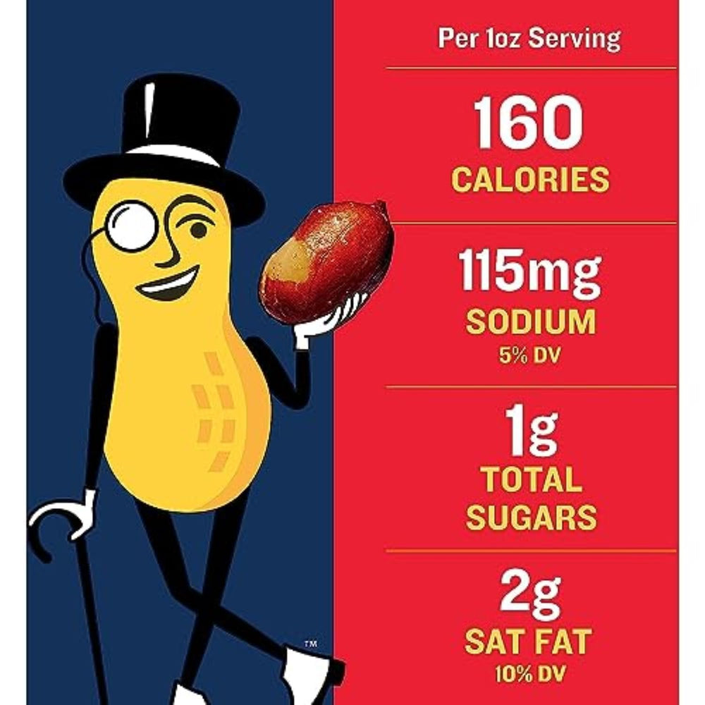 Planters Redskins Spanish peanuts ingredients reveal wholesome, simple snacking ingredients.