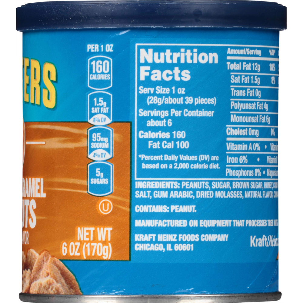Planters Salted Caramel Peanuts macro crunch texture of nuts
