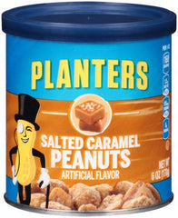 Planters Salted Caramel Peanuts pack 4, perfect on-the-go snack with sweet-salty flavor