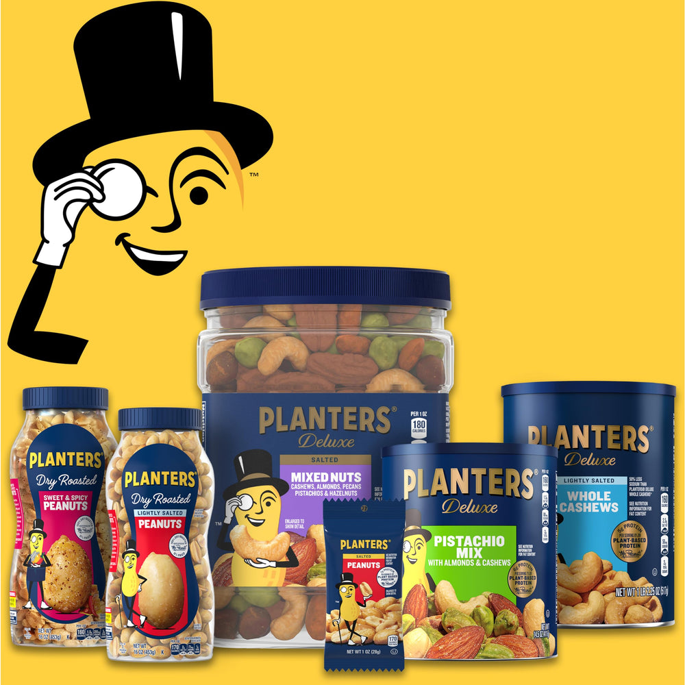 PLANTERS Salted Cashews sea salt flavor enhancing crunch