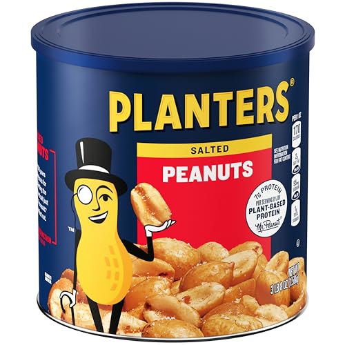 Planters Salted Peanuts ingredient list emphasizes peanuts oil and sea salt