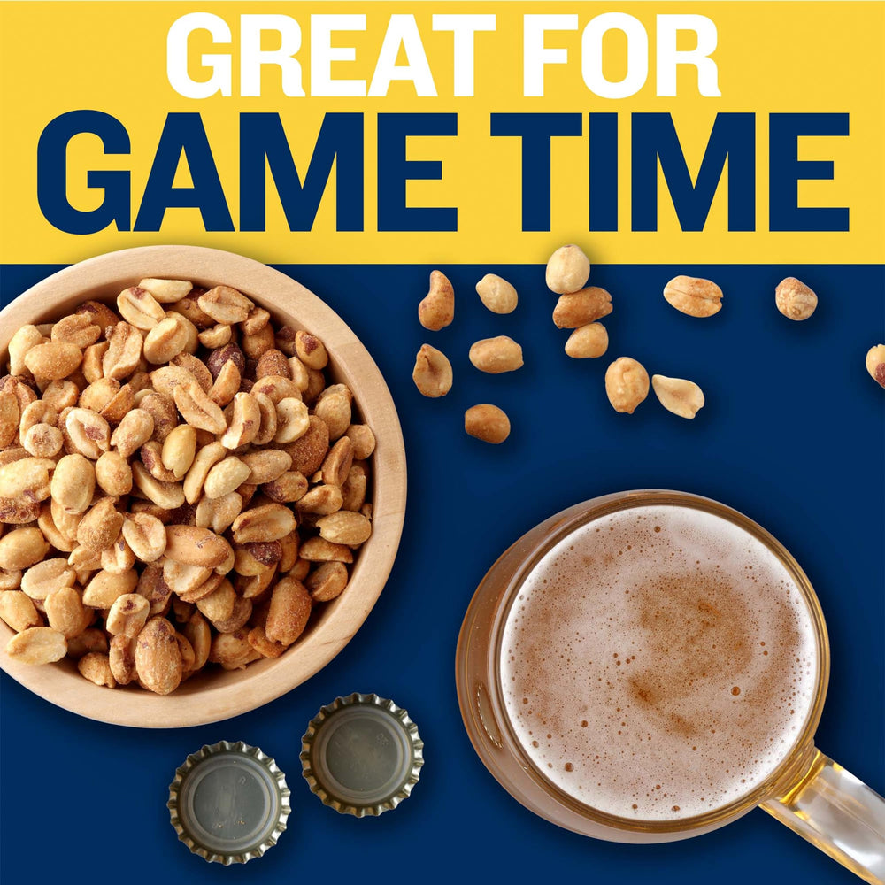 Planters Salted Peanuts packaging label communicates quality and simple ingredients
