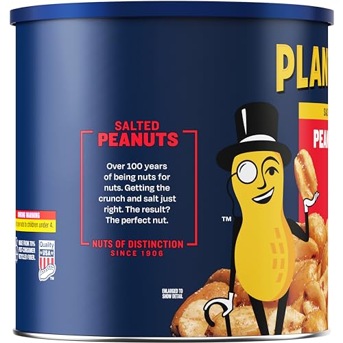 Planters Salted Peanuts roasted kernels closeup conveys rich texture and aroma