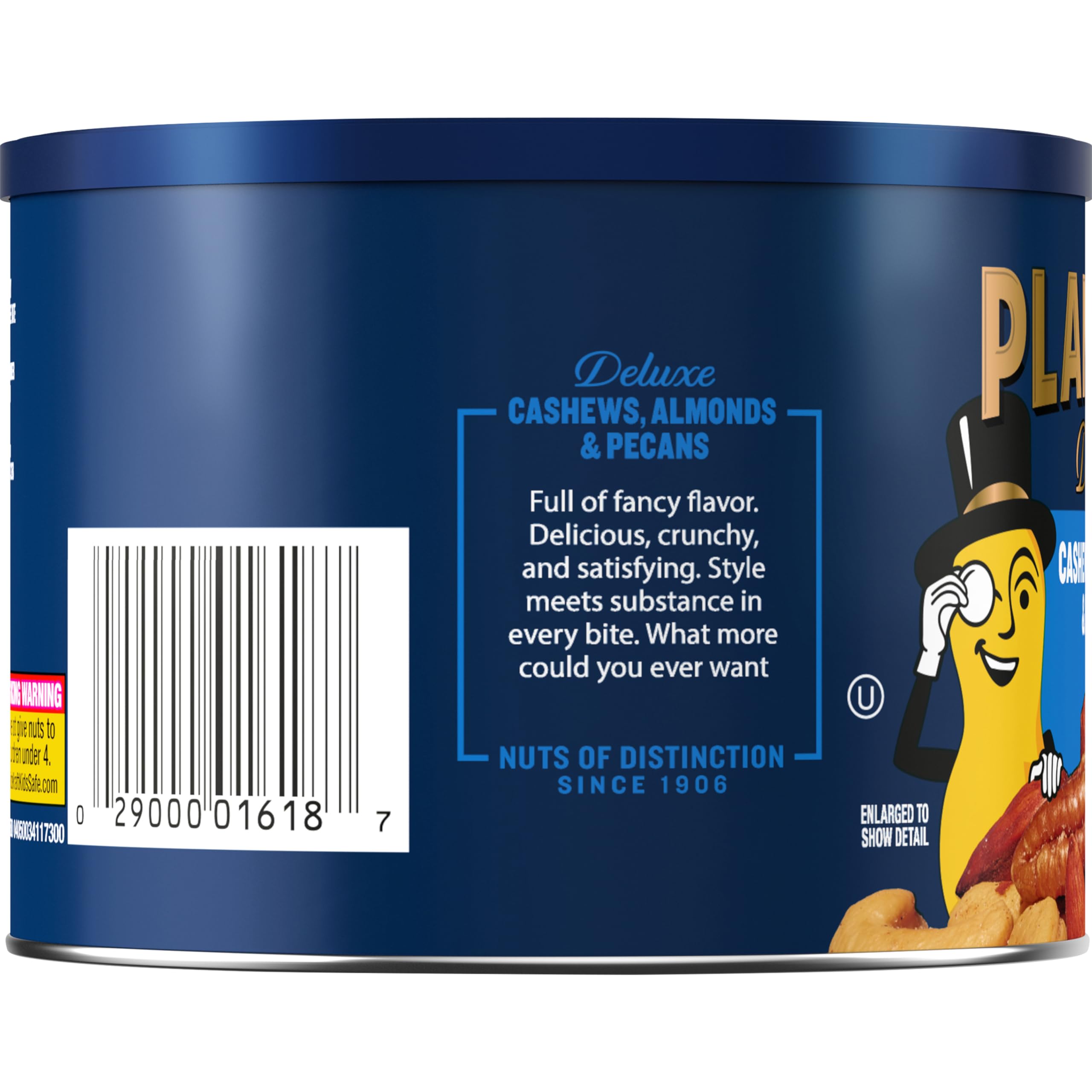 Planters Select Cashews Almonds Pecans pantry storage preserving freshness.