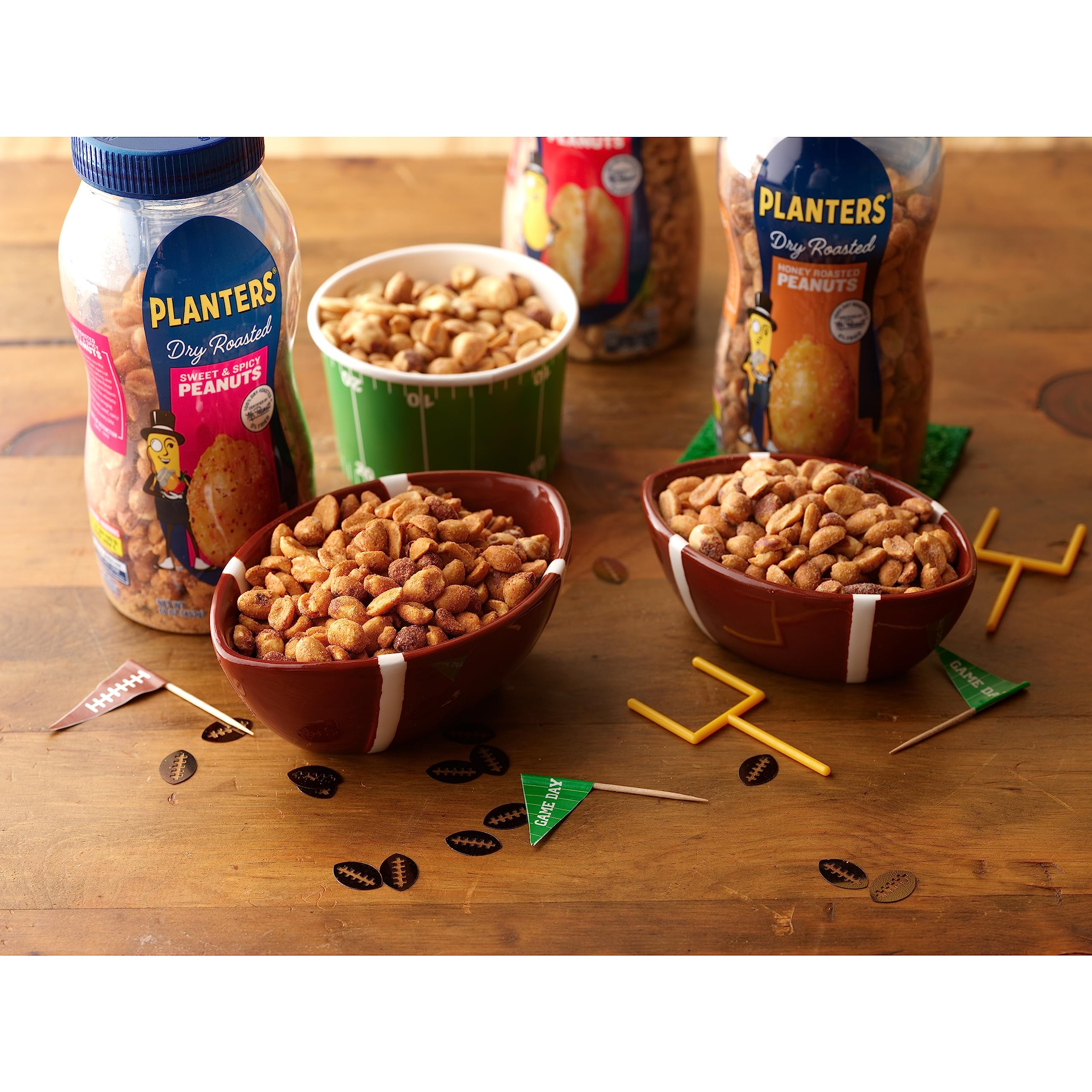 Planters 16 oz jar packaging shown, ideal for shareable gatherings.