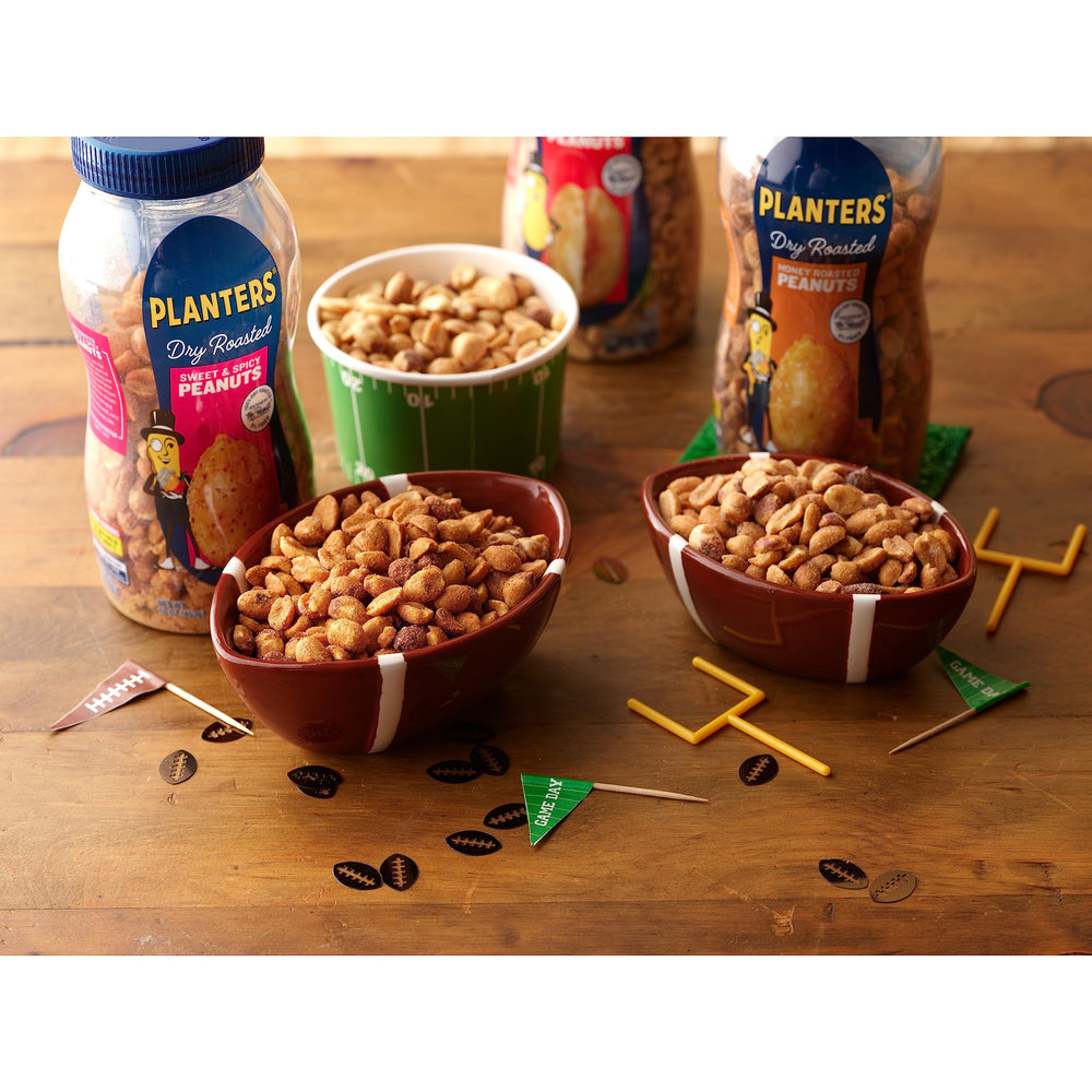 Planters 16 oz jar packaging shown, ideal for shareable gatherings.