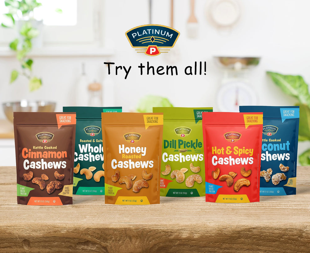 Kosher-certified Platinum coconut cashews offer artisan crunch for office snacking