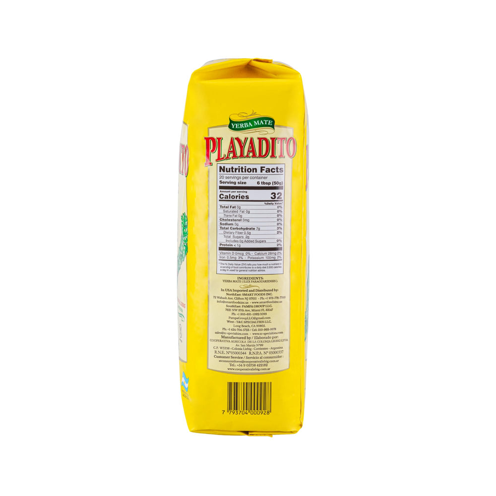 Playadito yerba mate pour shot captures brewing action and fresh aroma.