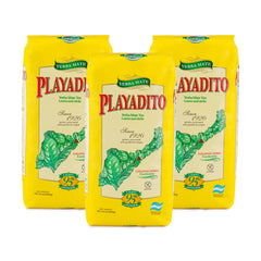 Playadito yerba mate 3kg bag with light, malt-forward flavor for smooth sipping.